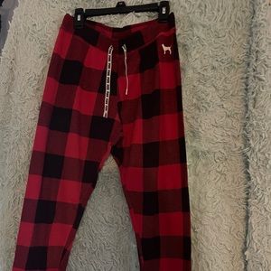 Victoria Secret PINK PJ/Lounge pants. Red/Black checker with drawstring waist.